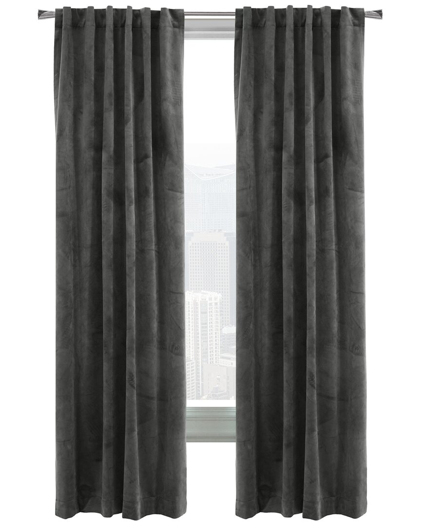 Thermalogic Seren Room-darkening Dual Header 50x108 Curtain Panel In Charcoal