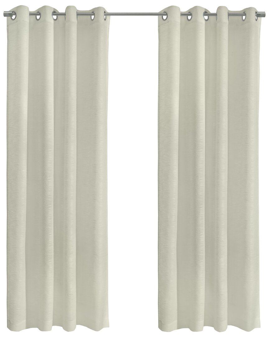Habitat Boucle Sheer Grommet 52x63 Curtain Panel In White