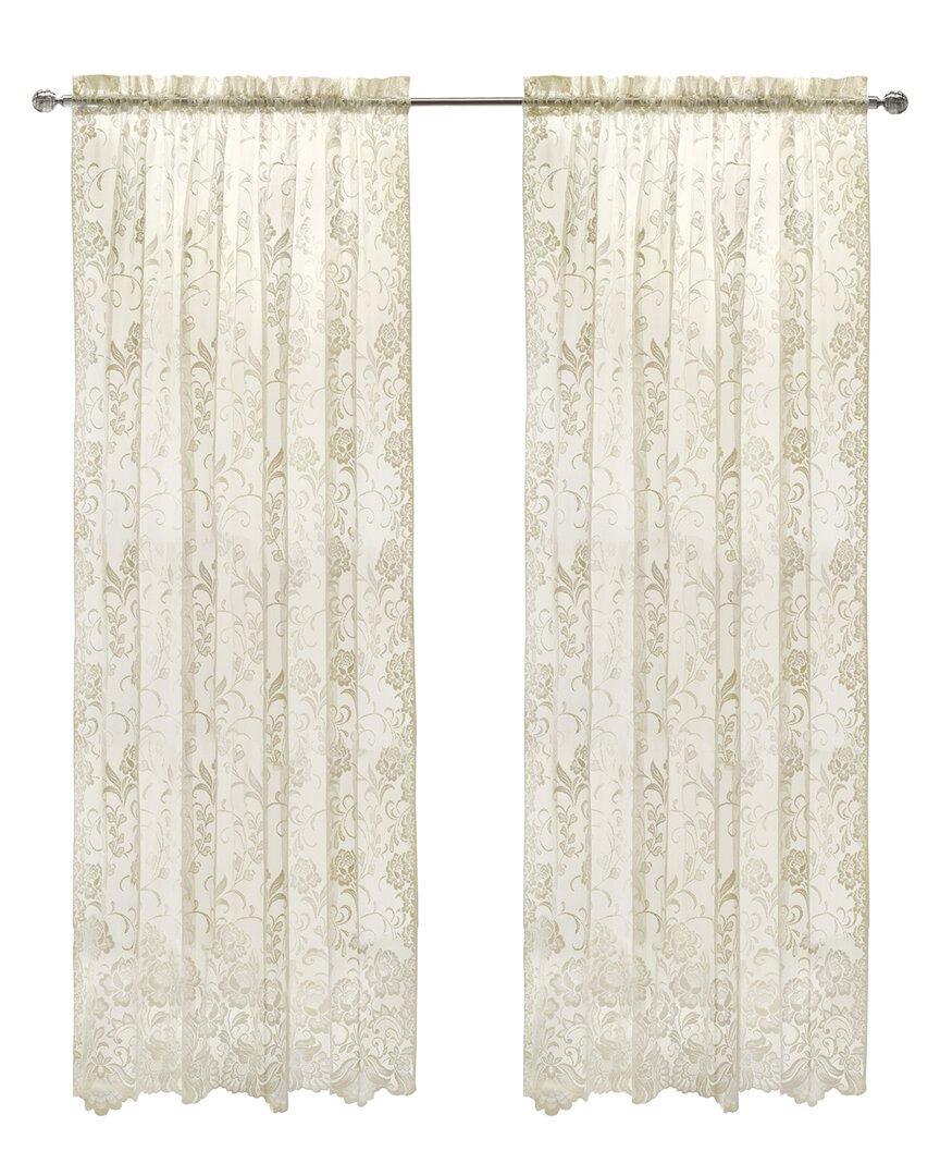 Habitat Limoges Sheer Rod Pocket 55x84 Curtain Panel In Ivory
