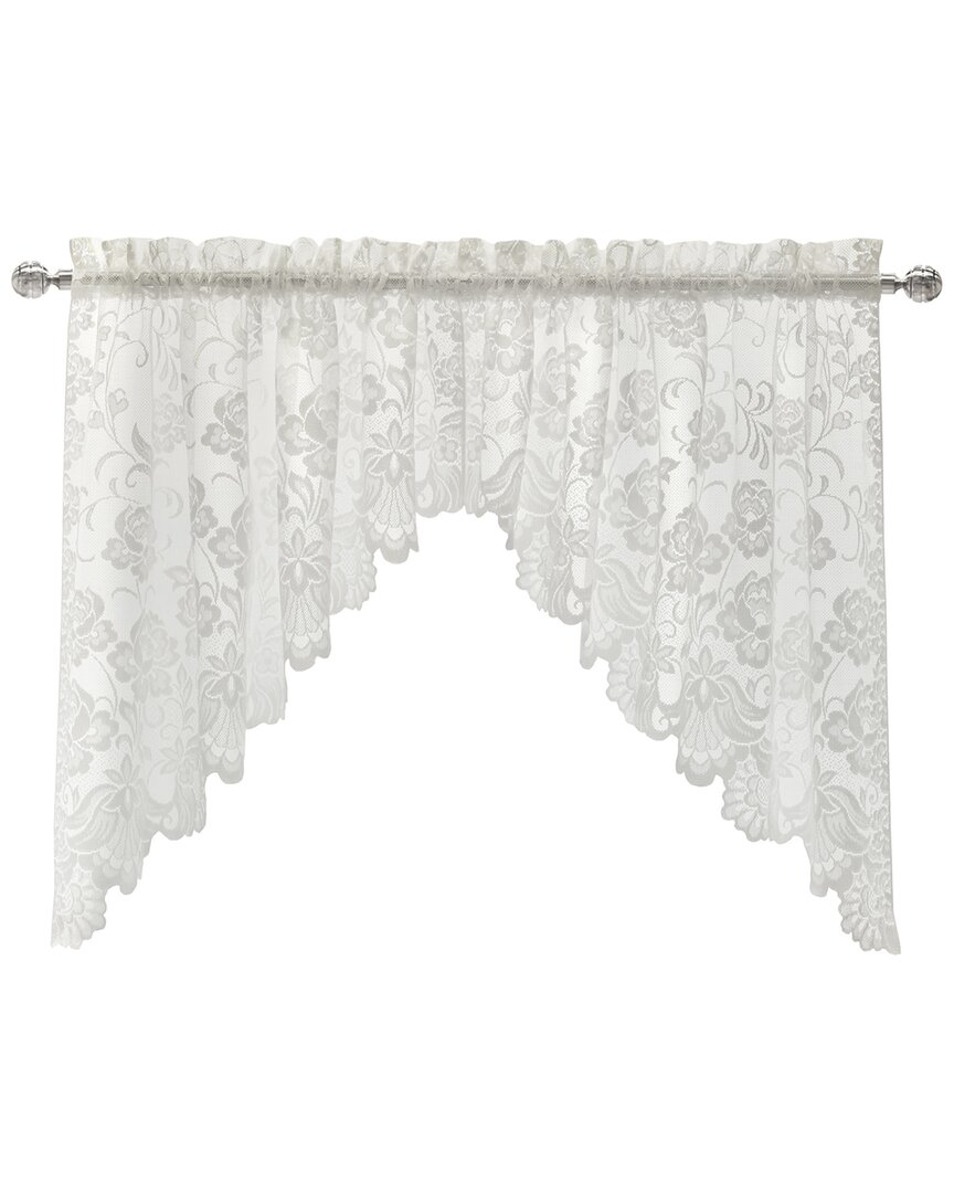 HABITAT HABITAT LIMOGES SHEER ROD POCKET 72X32 SWAG VALANCE SET