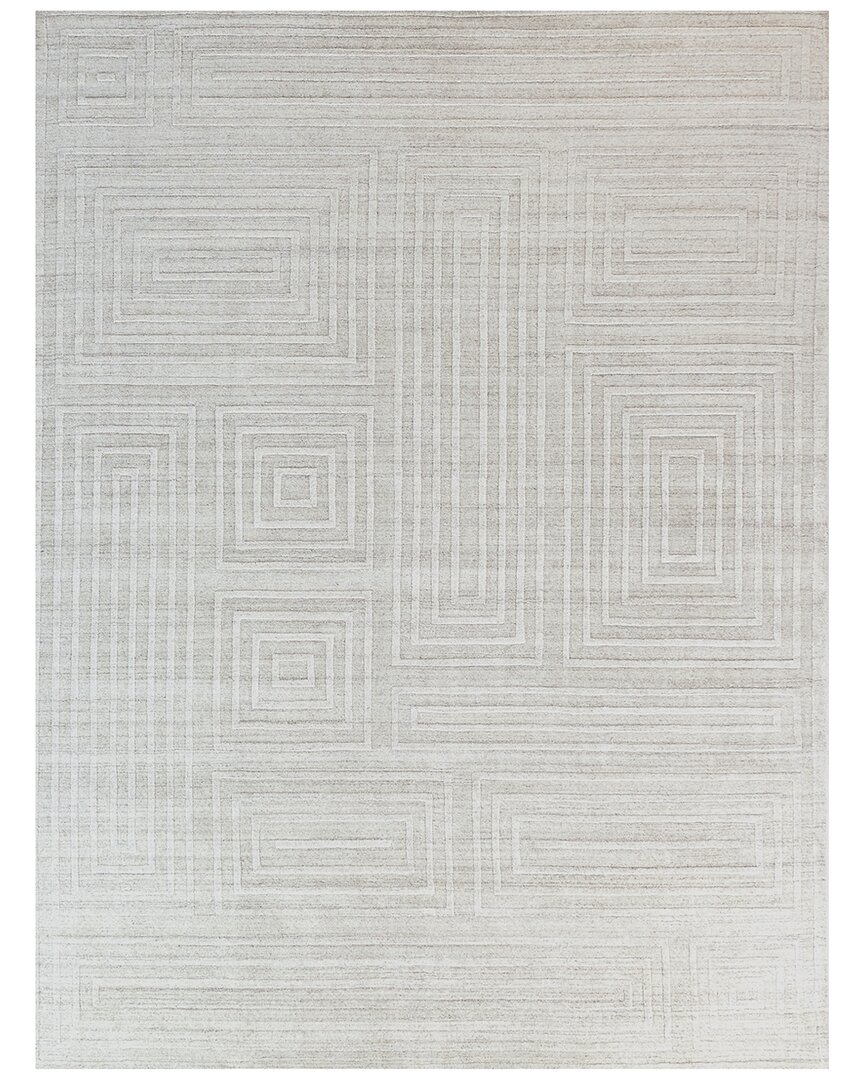 Exquisite Rugs Castelli Hand-loomed New Zealand Wool & Bamboo Silk Ivory Area Rug