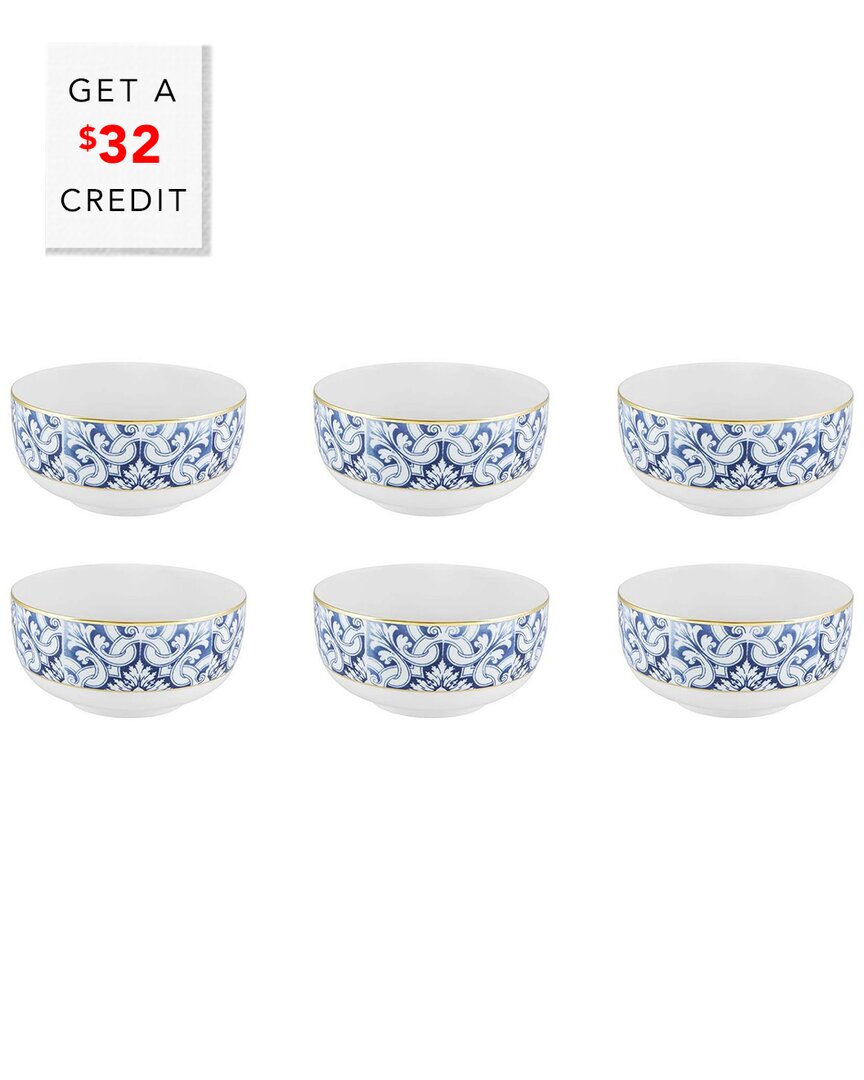 Vista Alegre Transatlantica Bowls (set Of 6) With $32 Credit In Multi