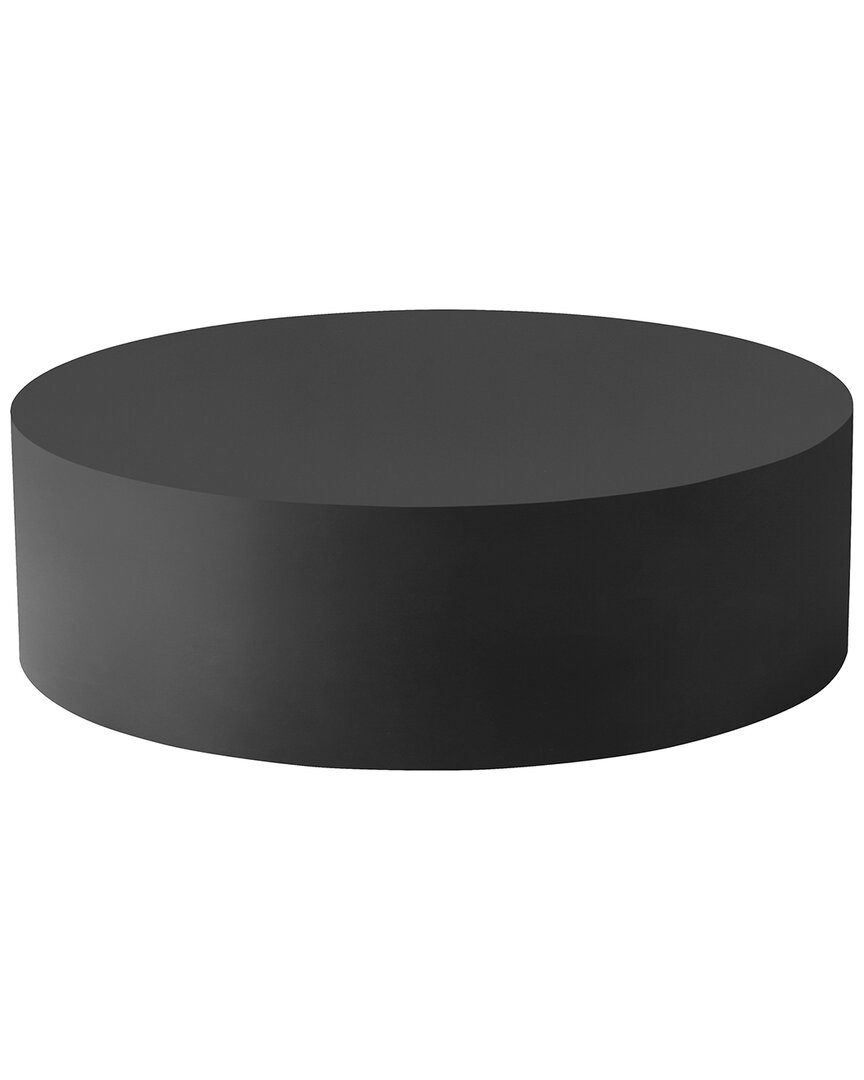 Pangea Home Spencer Round Coffee Table In Black