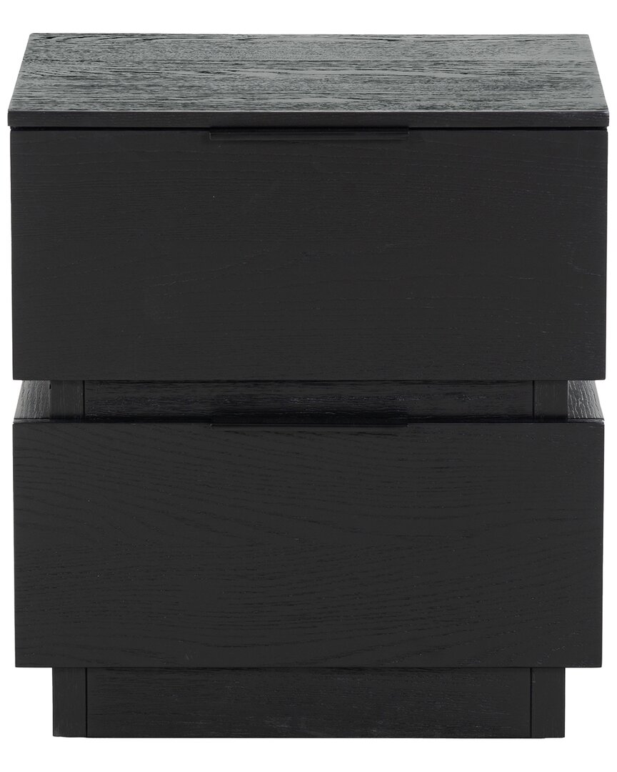Safavieh Couture Titus 2 Drawer Stacked Nightstand In Black