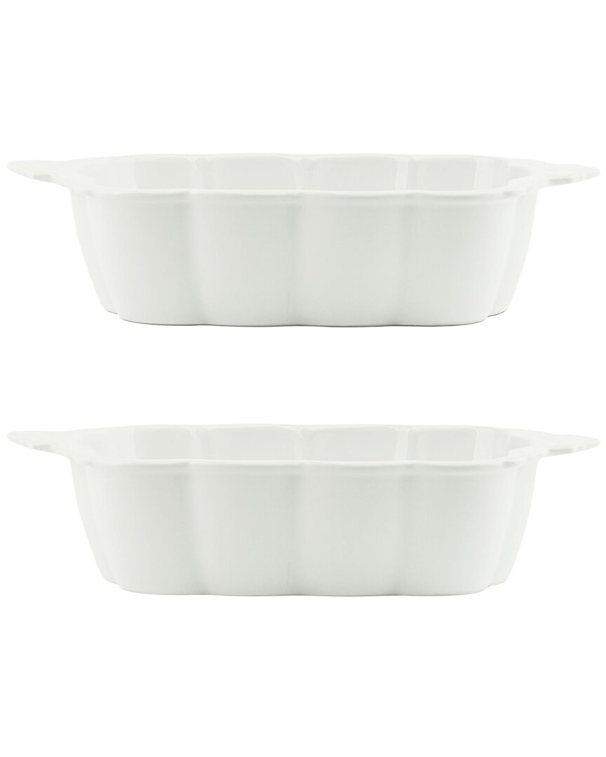 10 Strawberry Street Autum Vines Loaf Pan Set Of In White