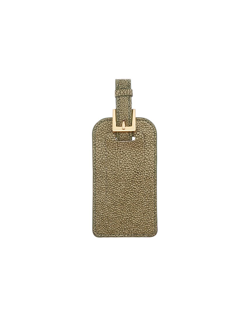 Graphic Image Luggage Tag Green Shagreen