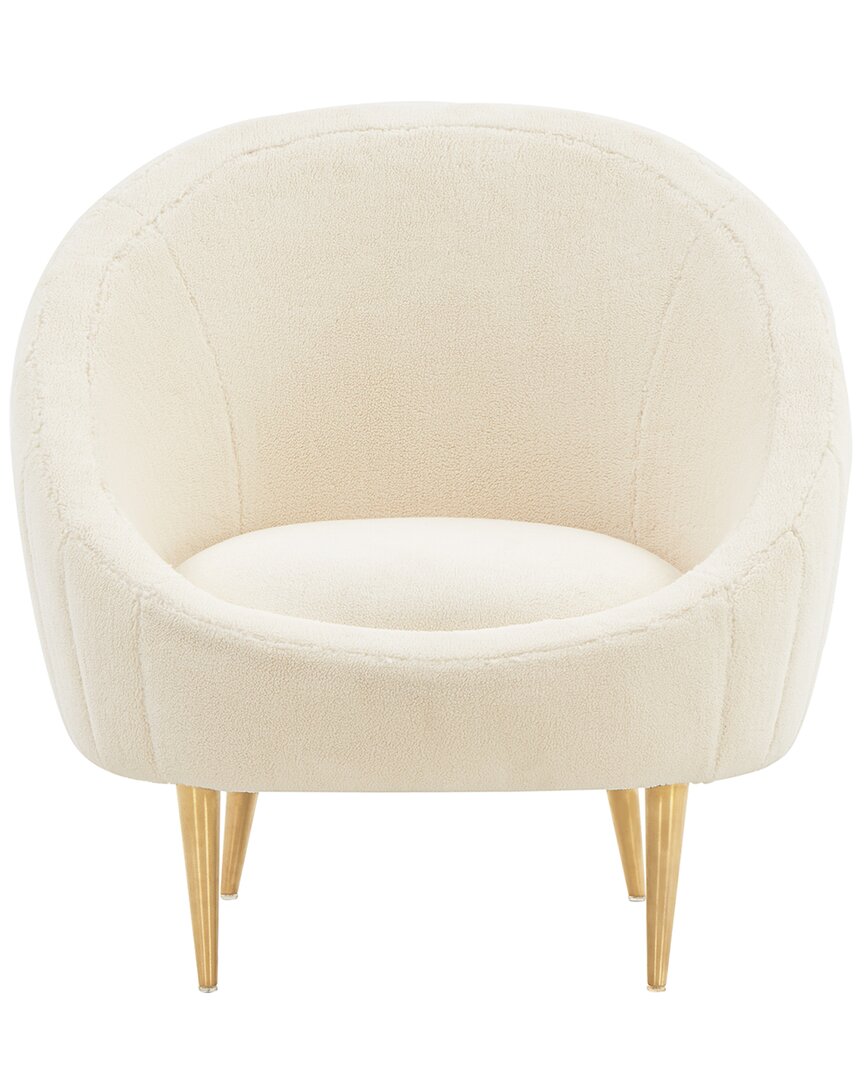 Safavieh Couture Razia Channel Tufted Tub Chair In Cream