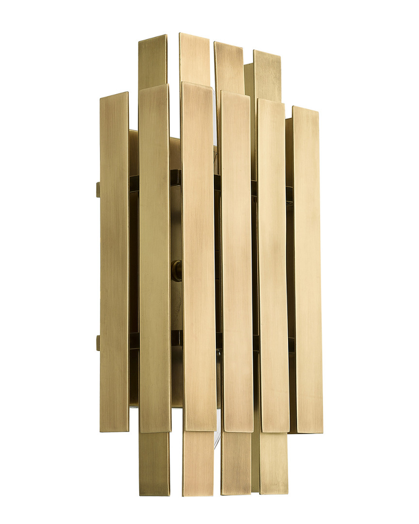 Livex Lighting Livex Greenwich 2 Lt Natural Brass Ada Wall Sconce