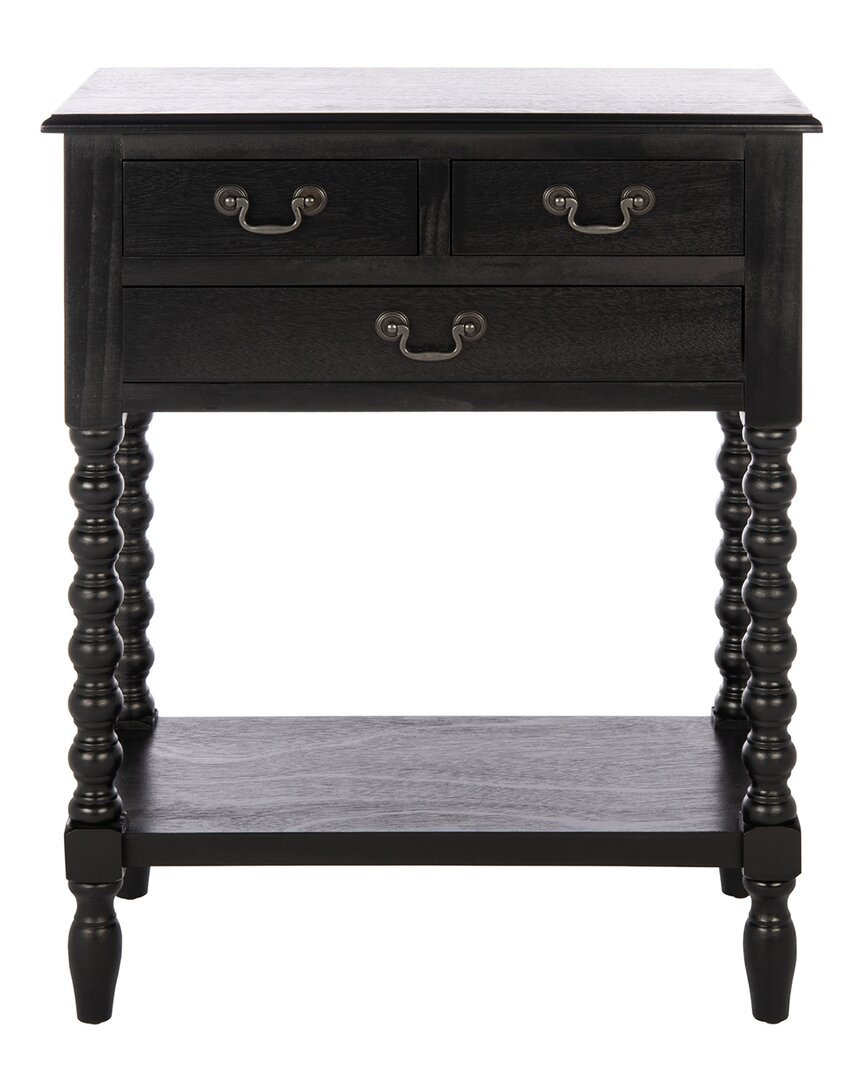 Safavieh Athena 3-drawer Console Table In Black