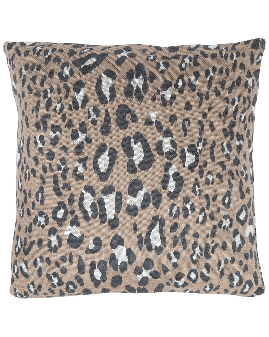 Safavieh Kasya Leopard Pillow In Beige