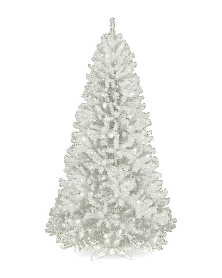 National Tree Company 7.5ft North Valley White Spruce Tree With 600 Clear Lights
