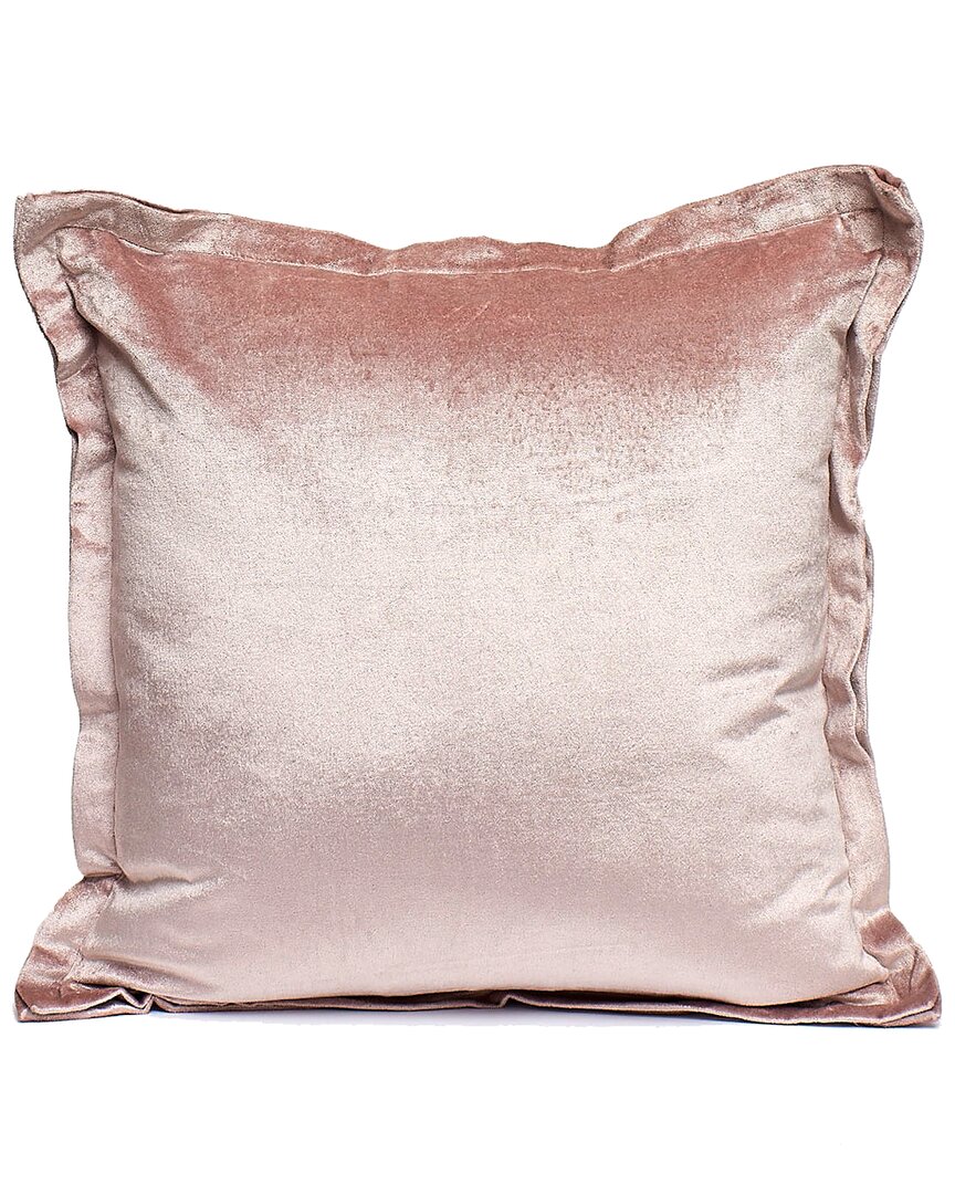 Harkaari Plain Velvet Lip Flange Throw Pillow In Pink