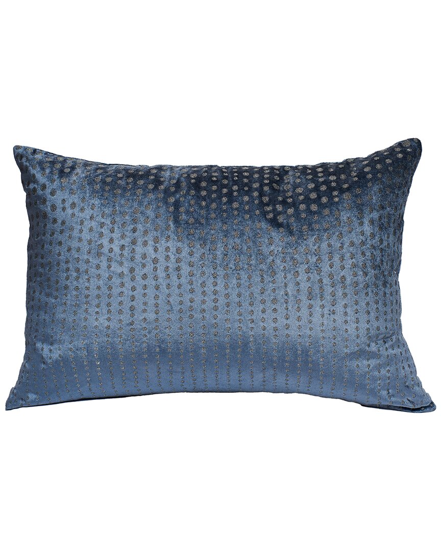 Harkaari Lined Embroidered Throw Pillow In Blue