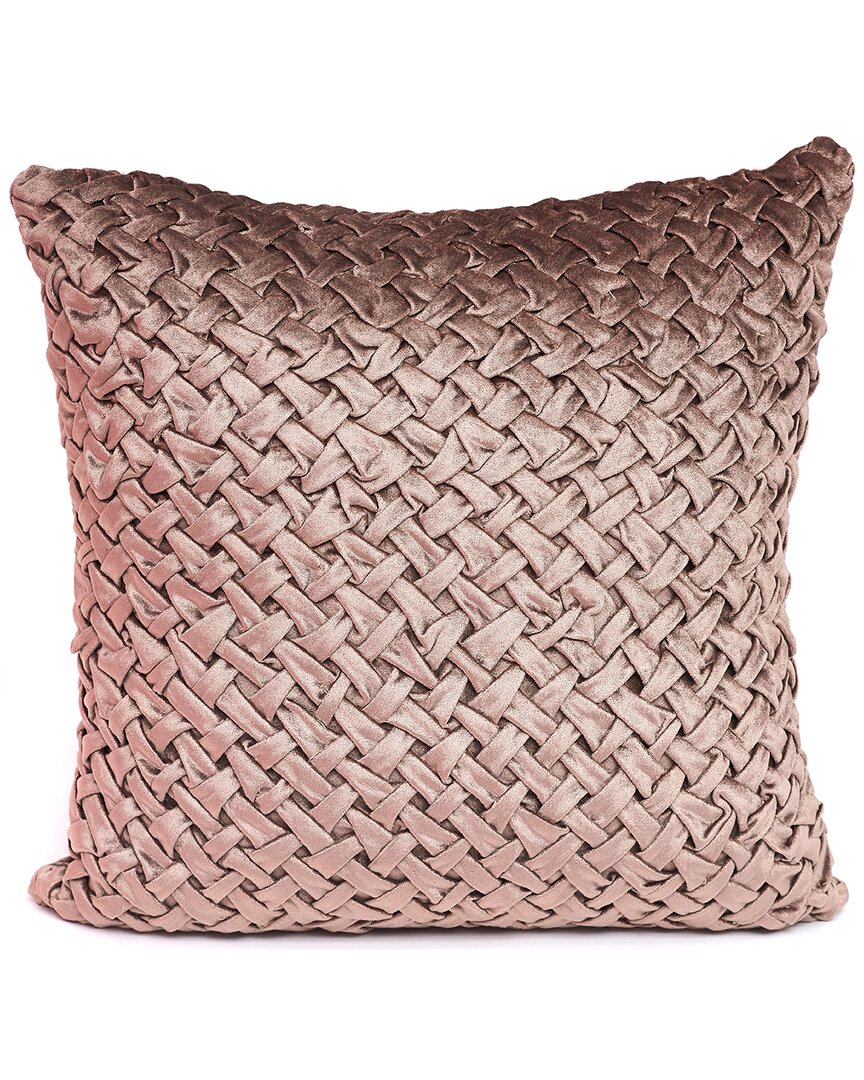 Harkaari Tight Smocked Throw Pillow In Taupe