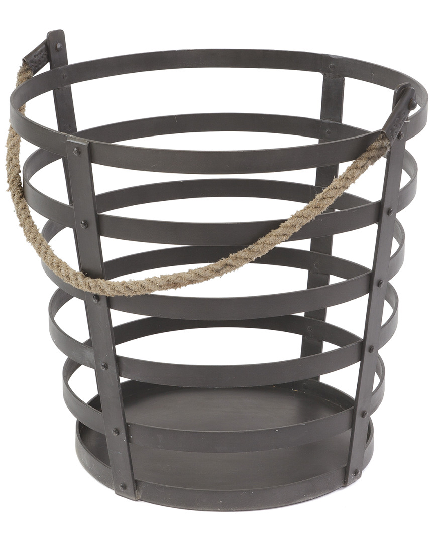 Go Home Iron And Rope Round Basket