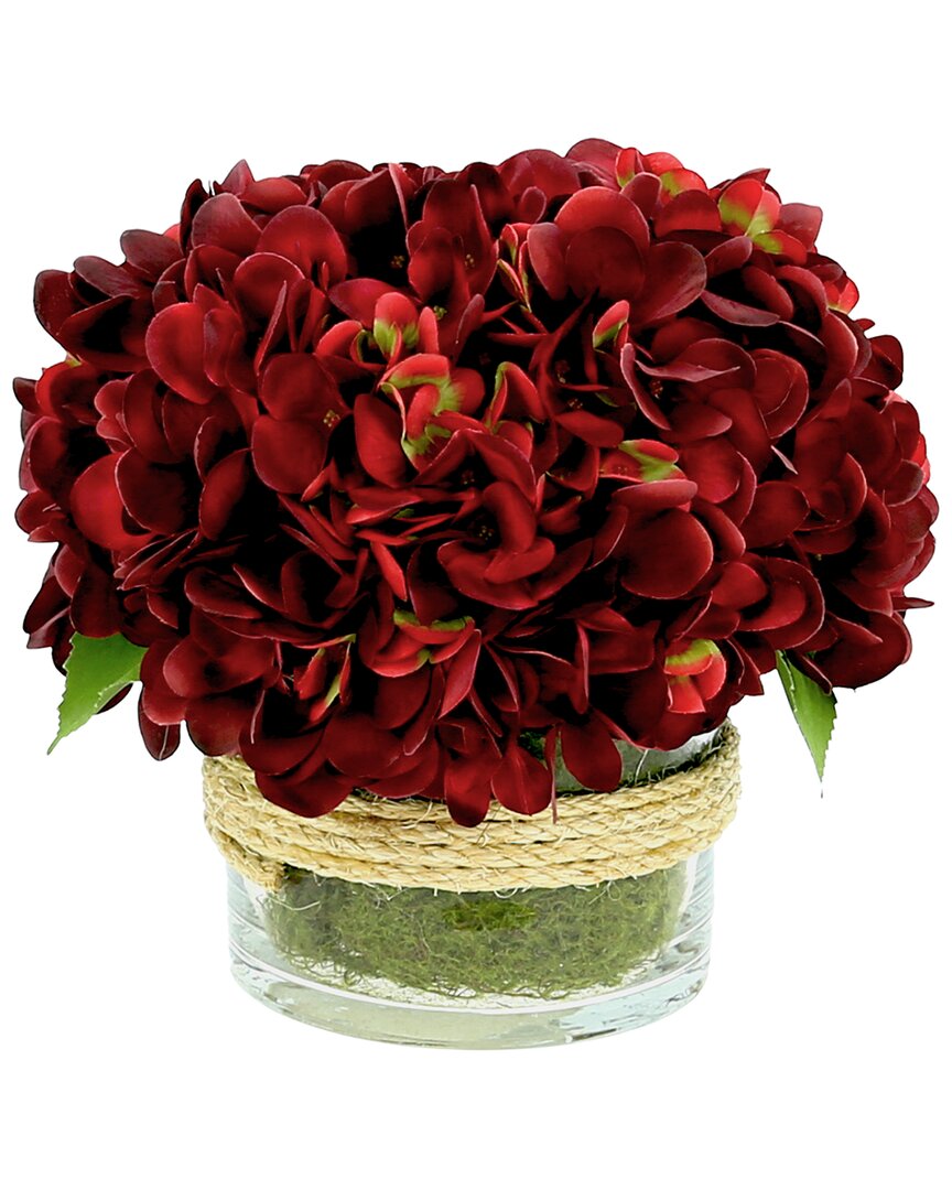 Creative Displays Burgundy & Green Hydrangea Floral Arrangement