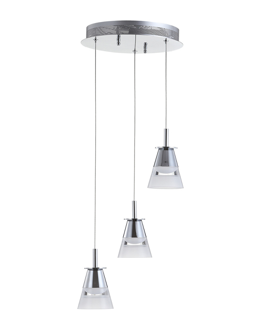 Jonathan Y Alain 12.5in 3-light Adjustable Cascading Integrated Led Pendant