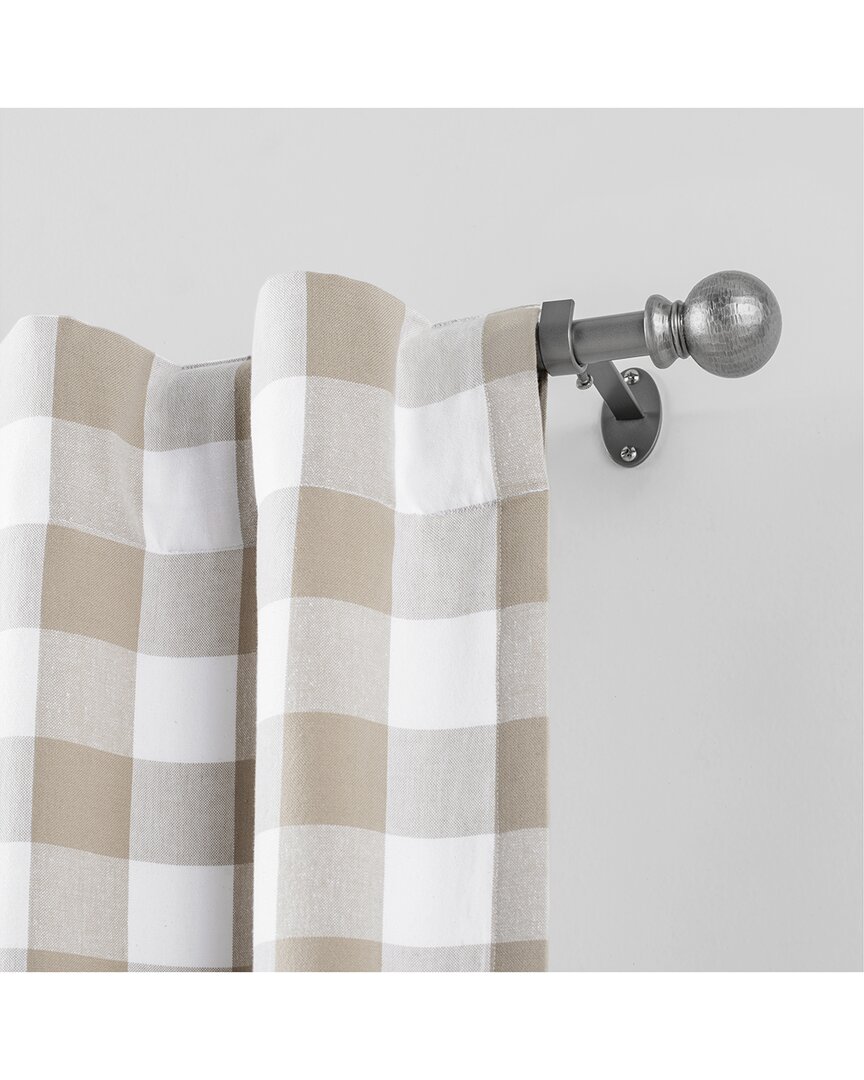 Elrene Farmhouse Ball Curtain Rod In Gray