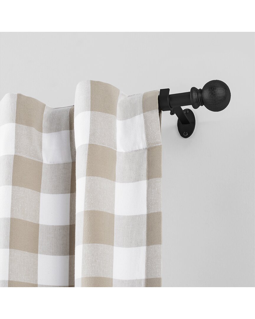 Elrene Farmhouse Ball Curtain Rod In Gray