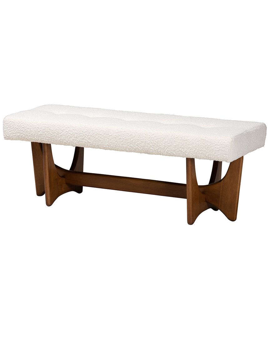 Baxton Studio Theo Japandi Cream Boucle Fabric And