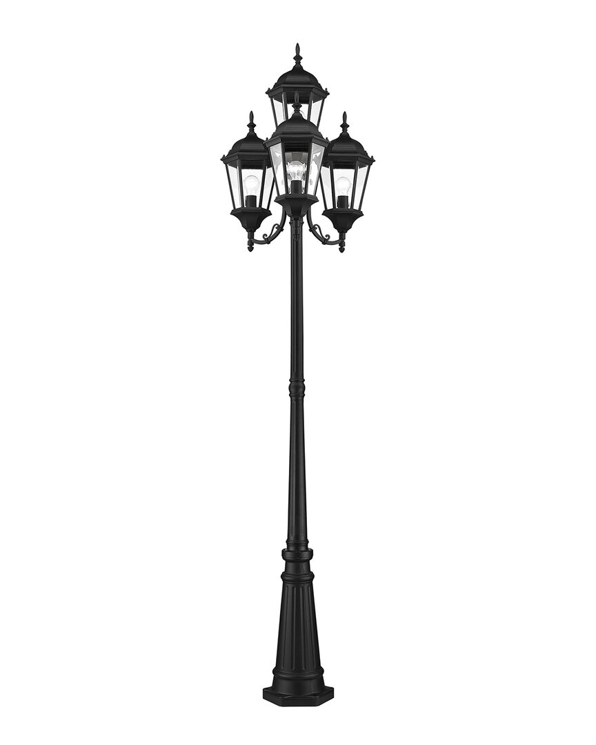 Livex Lighting 4-light Textured Black Outdoor Post-light