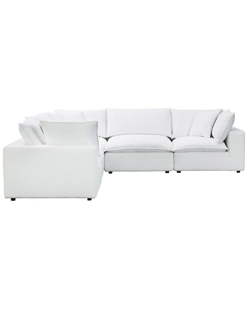 Tov Furniture Cali Modular L-sectional In White