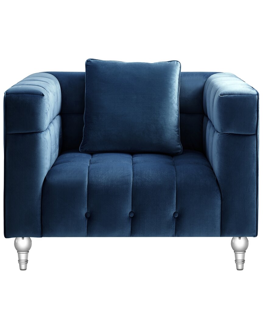 Inspired Home Lyla Club Chair In Navy