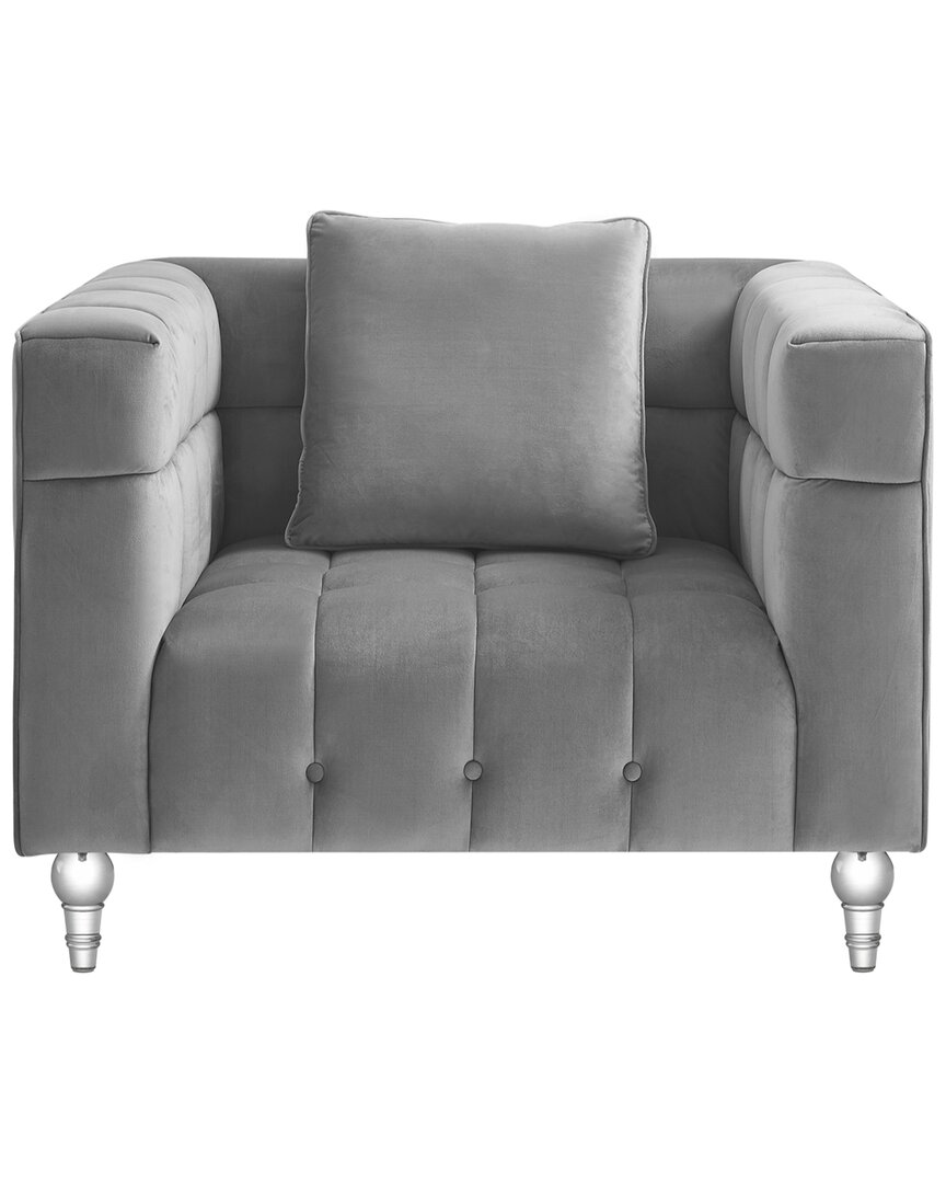 Inspired Home Lyla Club Chair In Grey