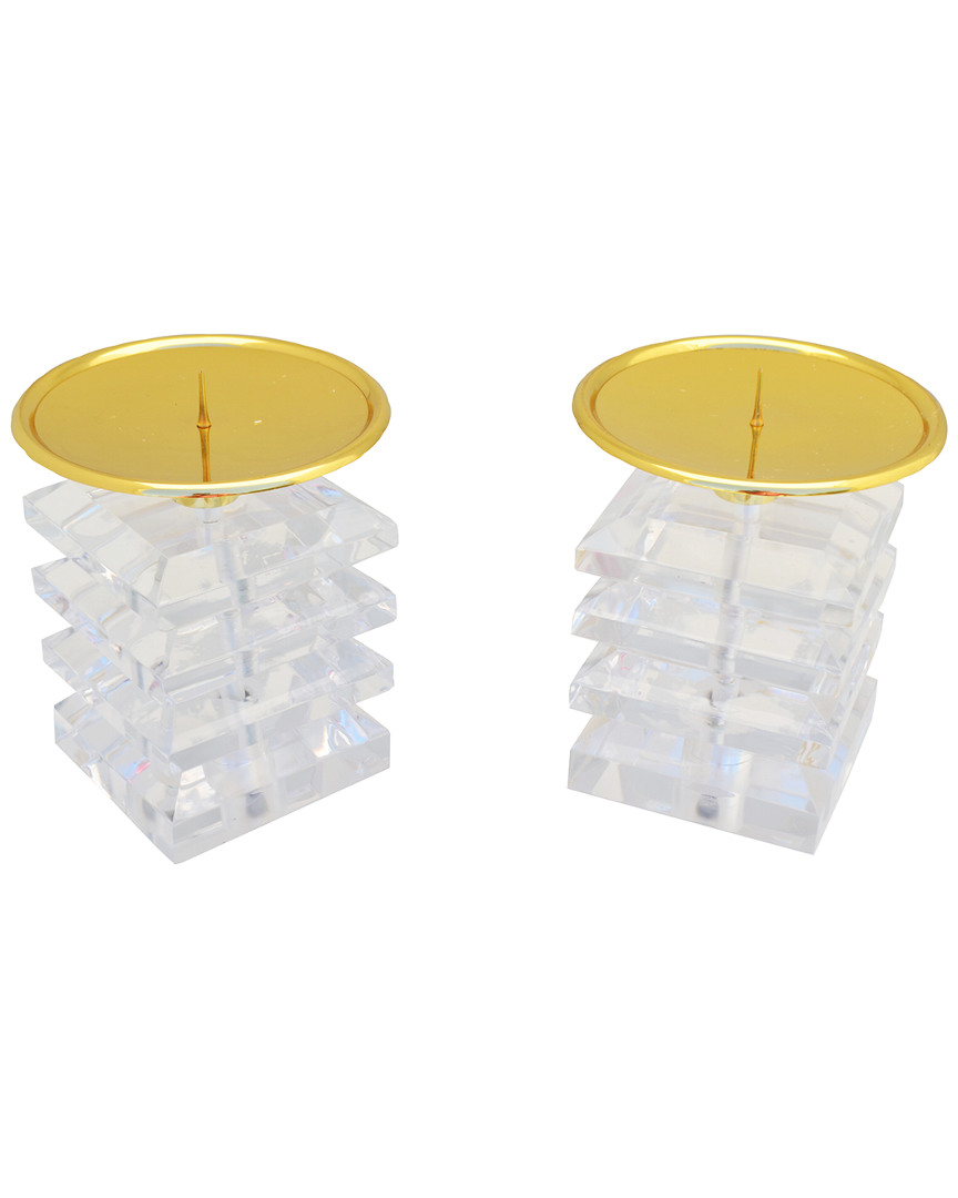 R16 Rococo Set Of 2 Candle Sticks