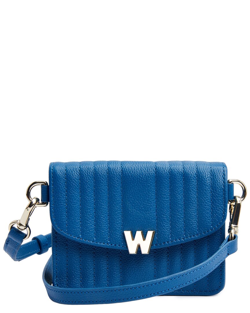 Wolf 1834 Mimi Mini Bag With Wristlet In Marine