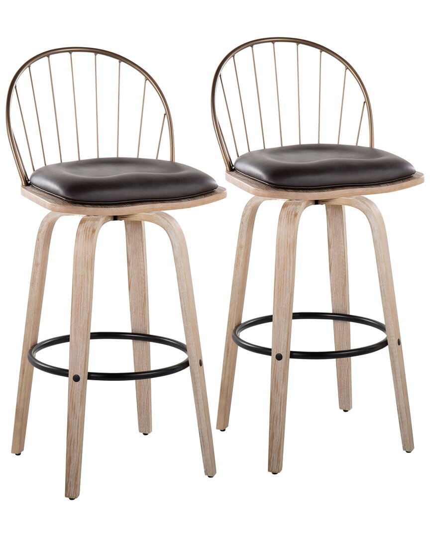 Lumisource Riley 30 Fixed-height Barstool - Set Of 2 B30-ril In Black