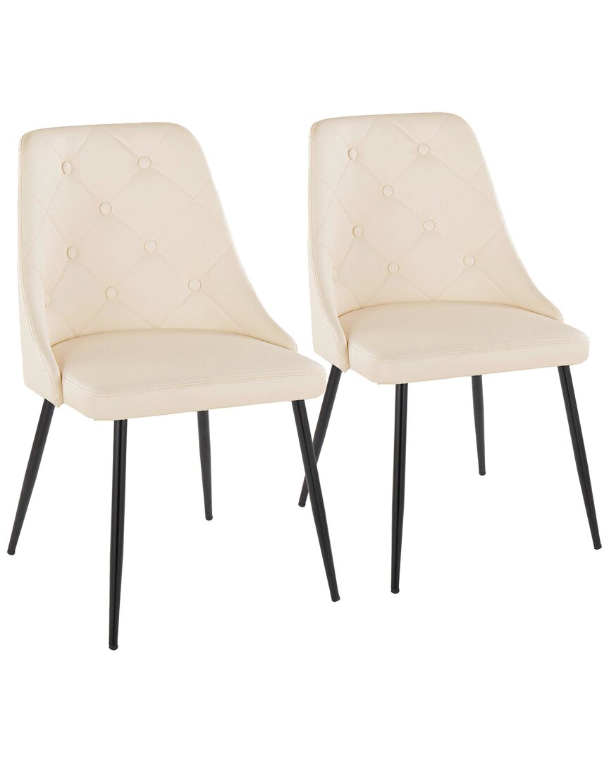 Lumisource Giovanni Chair - Set Of 2 Ch-giovpu-mtpr1 Bkcr2