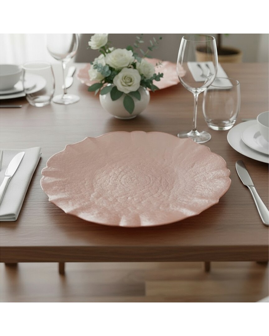 American Atelier Ice Queen Charger Plate In Brown