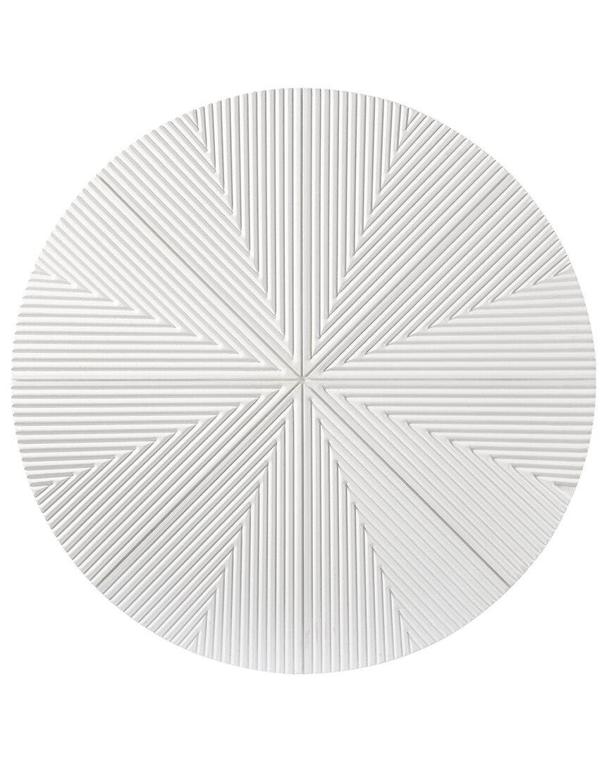 Shop Cosmoliving By Cosmopolitan Geometric White Wood Carved Radial Wall Decor