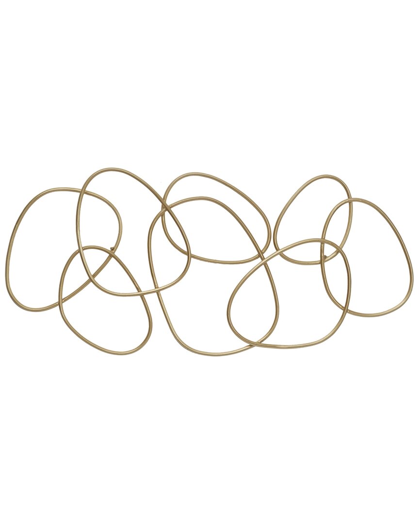 Cosmoliving By Cosmopolitan Abstract Gold Metal Wall Decor