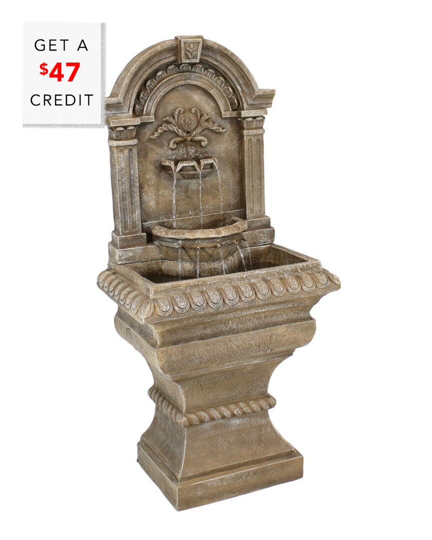 Sunnydaze 51"h Electric Polyresin Ornate Lavello Outdoor Water Fountain In Brown