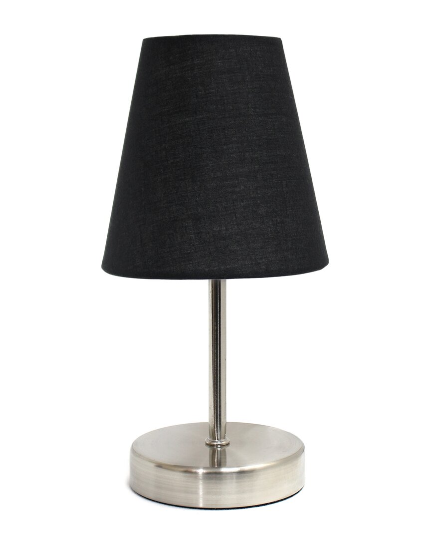 Shop Lalia Home Nauru 10.5in Traditional Petite Metal Stick Bedside Table Desk Lamp In Silver