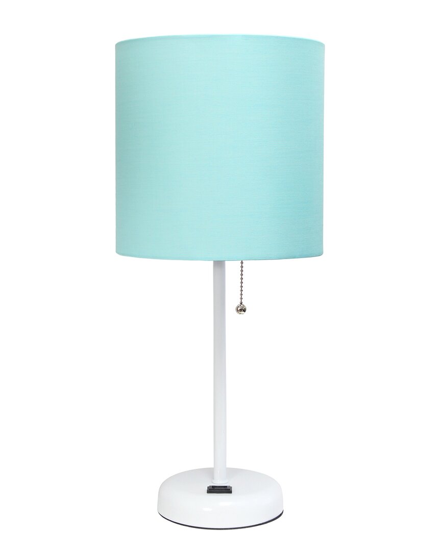 Lalia Home Creekwood Home Oslo 19.5 Contemporary Bedside Usb Port Feature Standard Metal Table Desk Lamp In Silver
