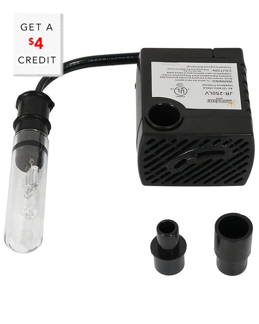 SUNNYDAZE SUNNYDAZE WATER FOUNTAIN PUMP WITH FINGER LIGHT 24-VOLT ELECTRIC WITH $4 CREDIT