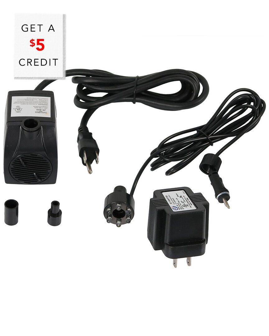 Shop Sunnydaze Submersible Fountain/aquarium Pump With 6 White Led Lights With $5 Credit In Black