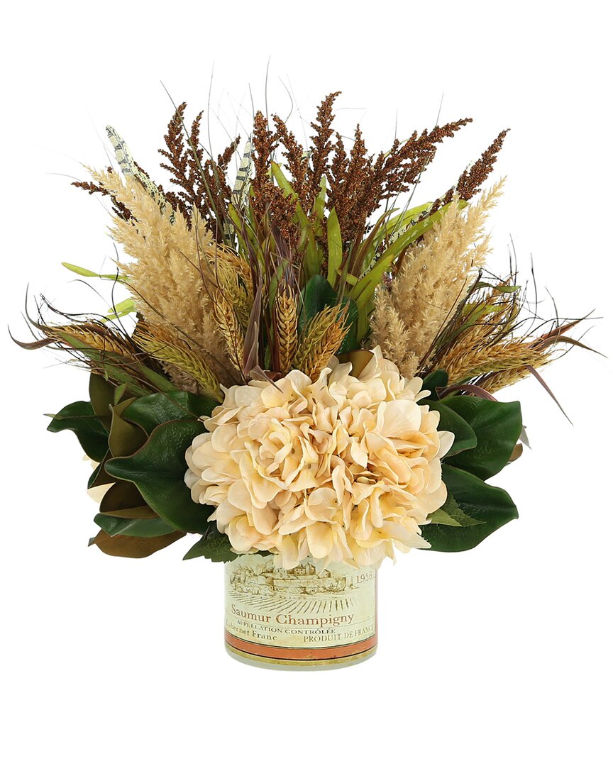Creative Displays Fall Arrangement W/ Hydrangea, Wheat And Heather