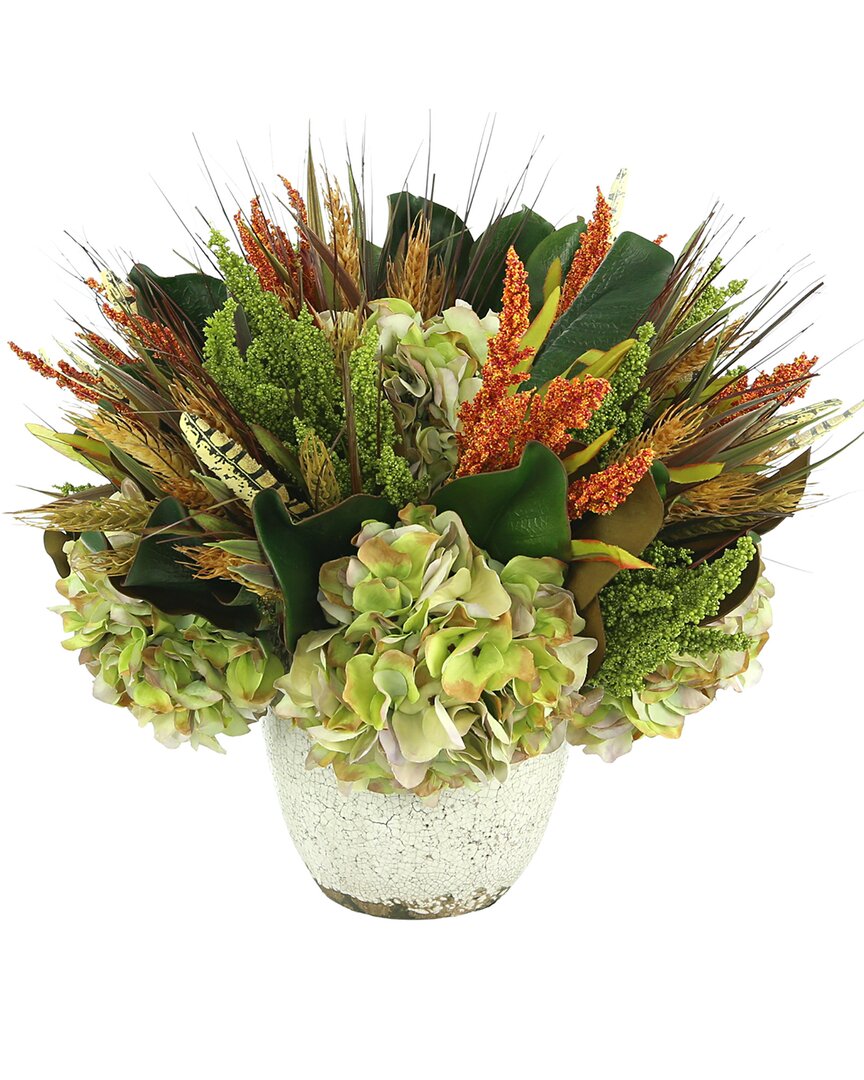 Shop Creative Displays Hydrangea, Heather And Wheat Fall Floral Arrangement