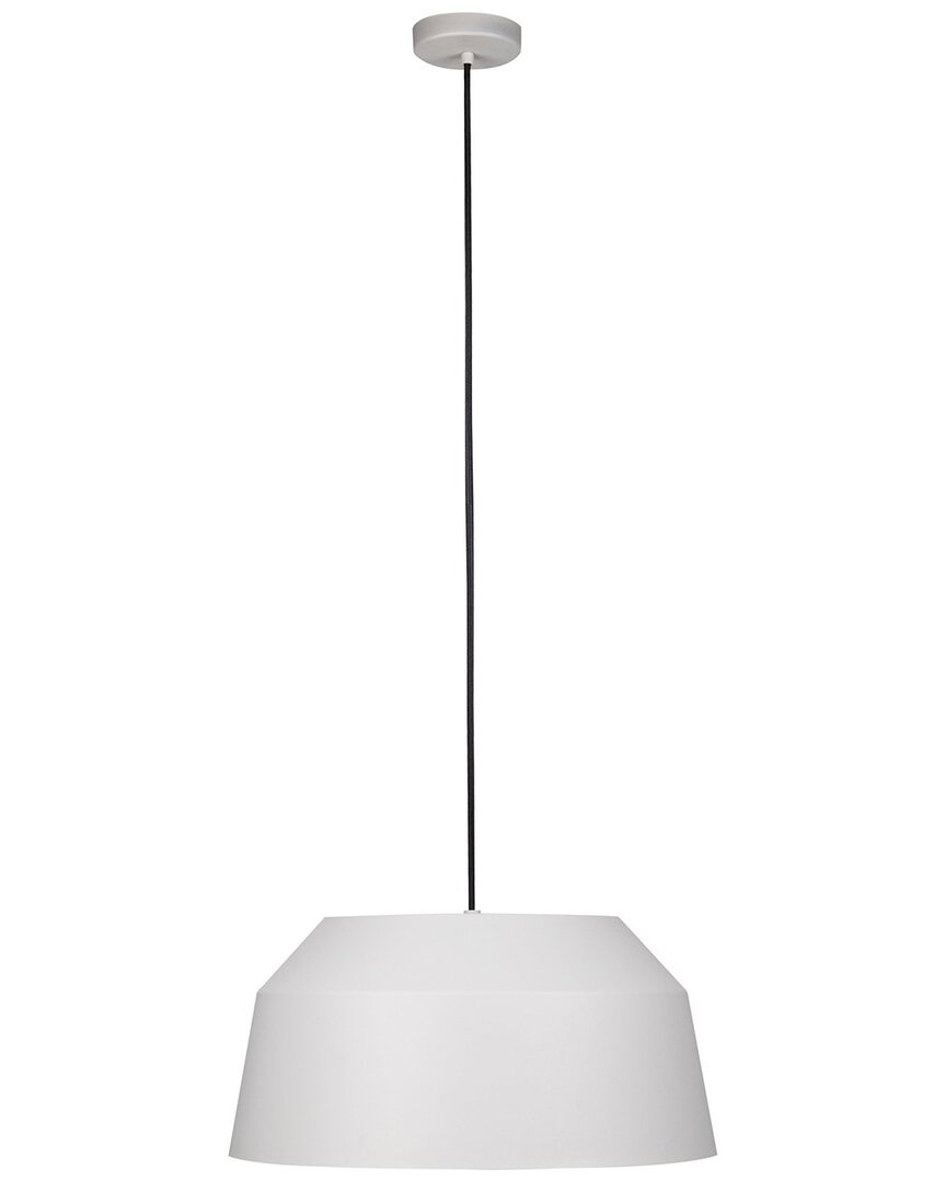 Eglo Contrisa 1 Light Pendant With Black Finish & Grey Metal Shade
