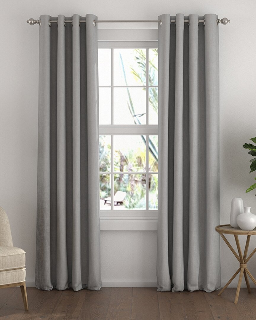 Home Collection 2 Panel Total Blackout Grommet Curtains In Gray