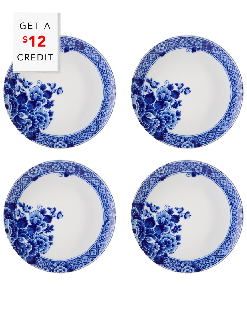 VISTA ALEGRE VISTA ALEGRE BLUE MING BREAD AND BUTTER PLATES (SET OF 4) WITH $12 CREDIT