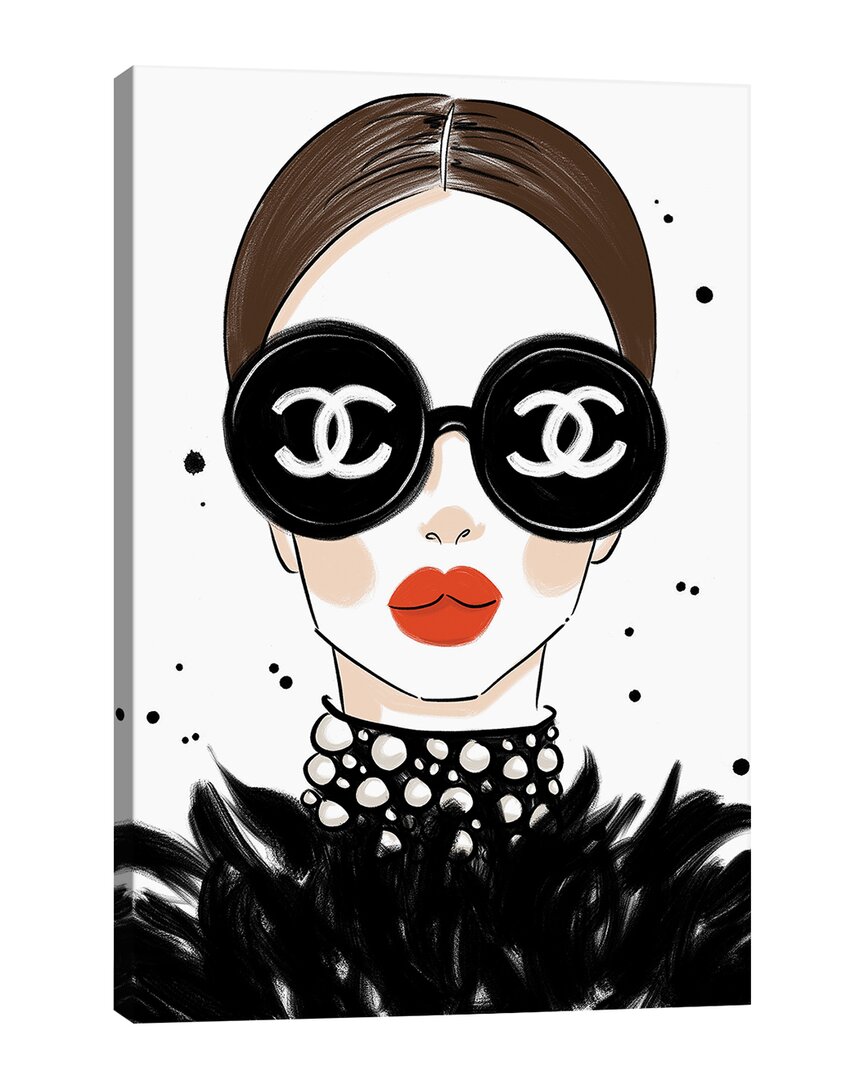 Image of iCanvas Chanel Sunglasses by La femme Jojo Wall Art