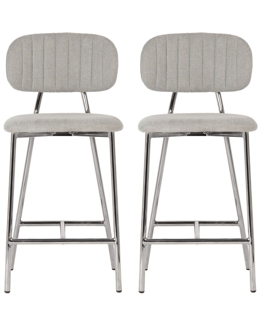 Tov Furniture Set Of 2 Ariana Grey Counter Stools