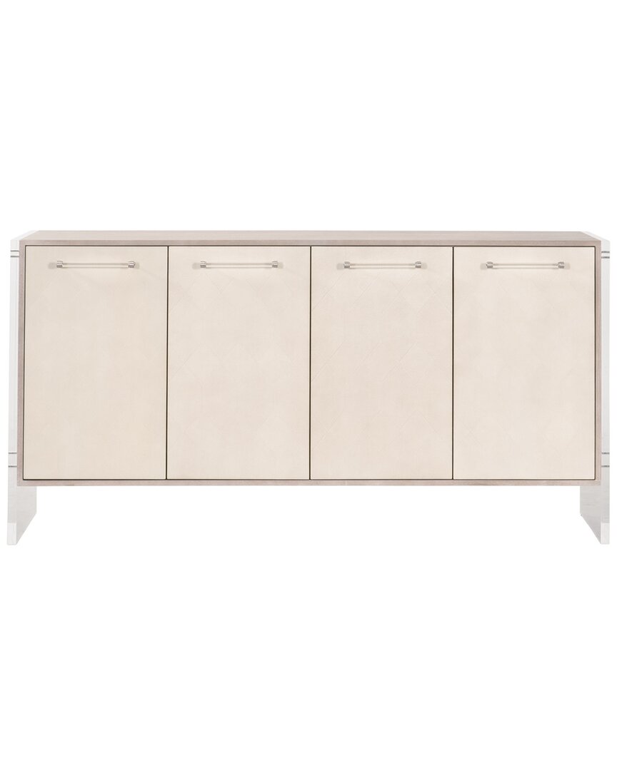 Shop Essentials For Living Lorin Shagreen Media Sideboard In White