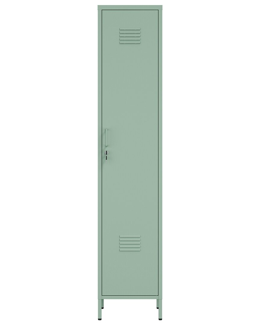Manhattan Comfort Naomi Modern Single Locker Storage Cabinet With 5 Adjustable  Shelves