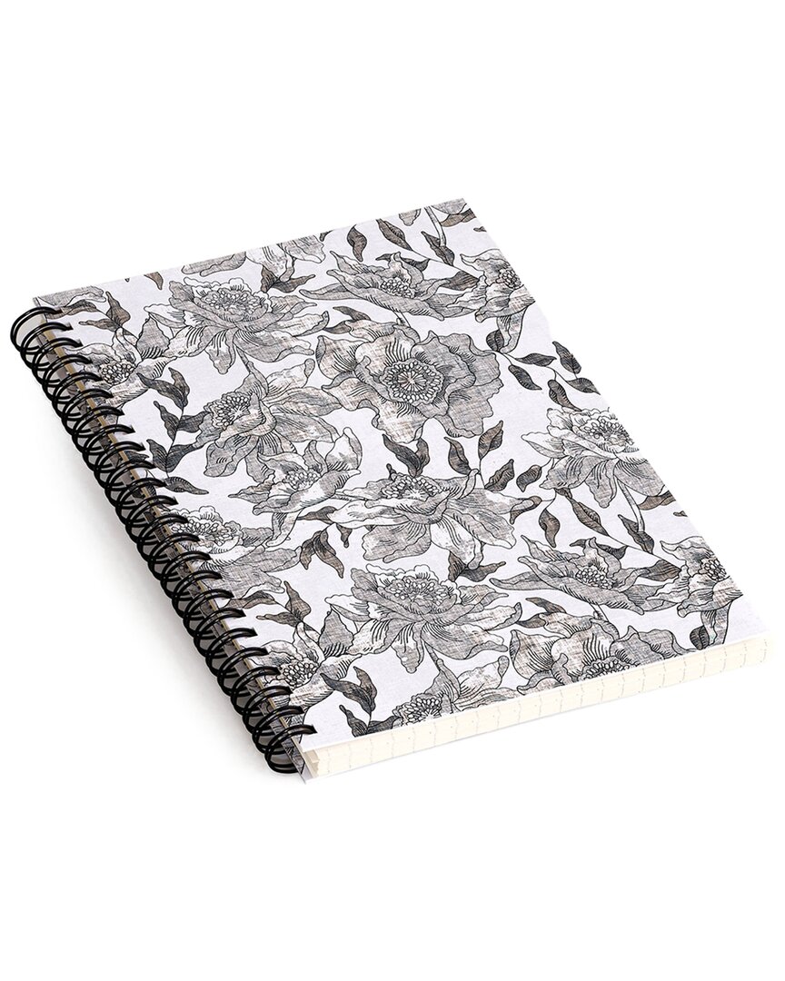 Deny Designs Holli Zollinger Summertime Natural Spiral Notebook In Black